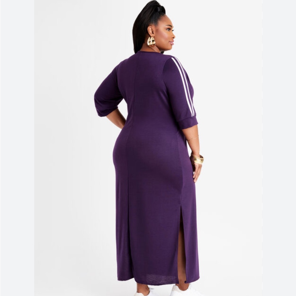 Speed Stripe Side Slit Maxi Dress